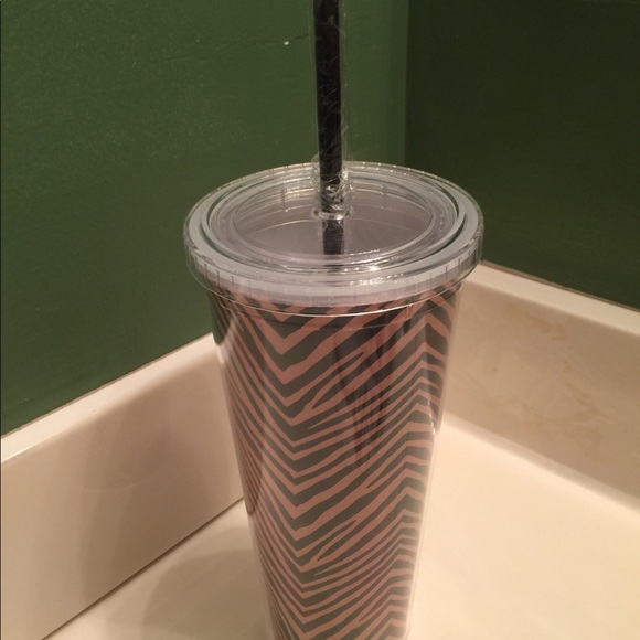 21 oz Travel Cup Beverage Tumbler & Straw ~ Zebra - Picture 4 of 5
